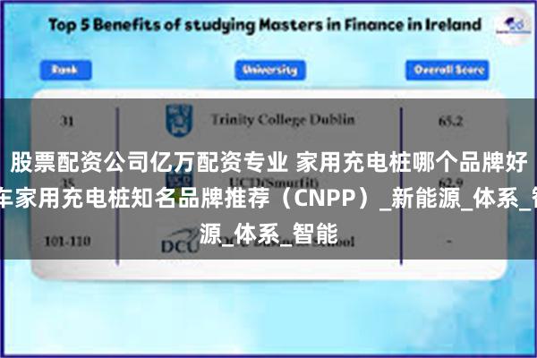 股票配资公司亿万配资专业 家用充电桩哪个品牌好 汽车家用充电桩知名品牌推荐（CNPP）_新能源_体系_智能